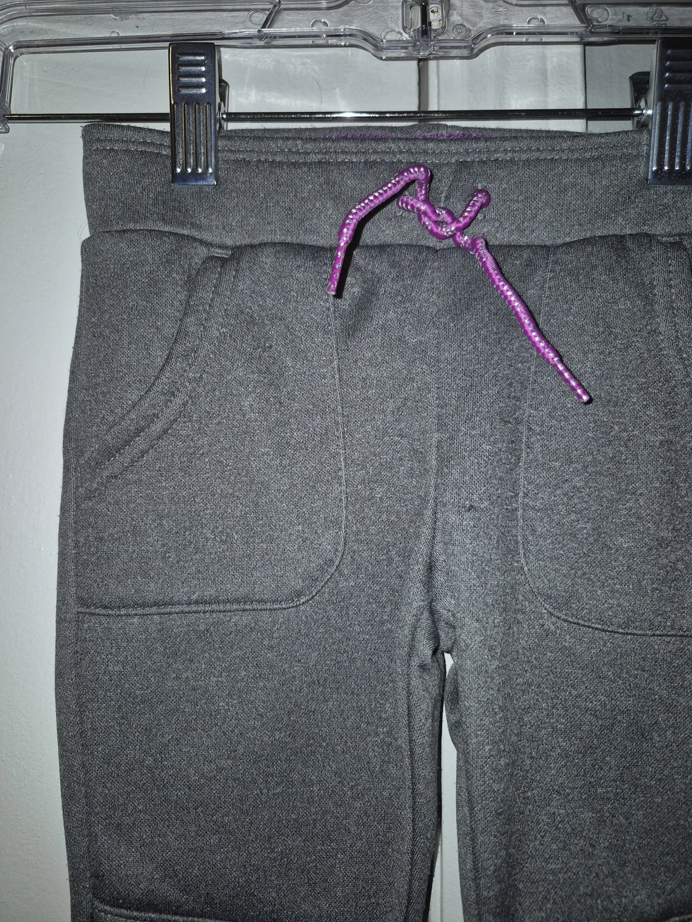 OshKosh B'gosh Gray Jogger Pants with Purple Accents 4T